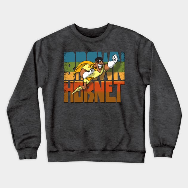 The BROWN HORNET Redux Crewneck Sweatshirt by Doc Multiverse Designs